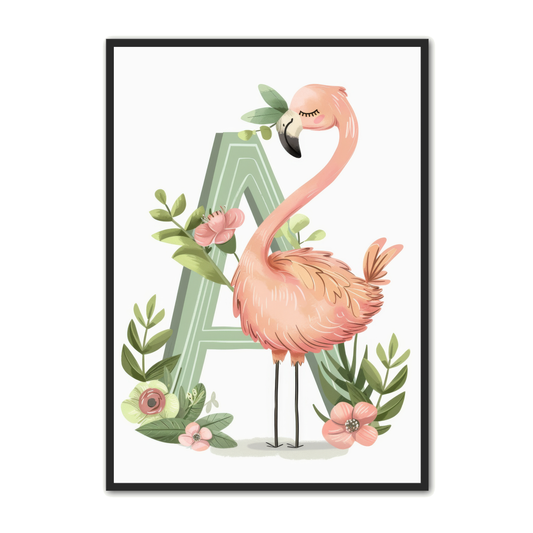 A Bogstav Plakat 24 - Flamingo