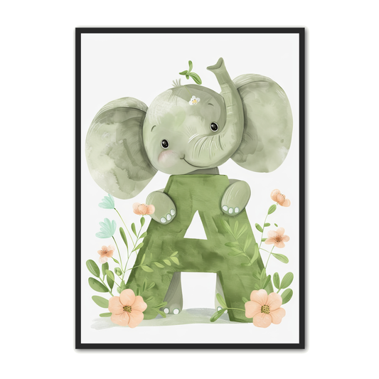 A Bogstav Plakat 25 - Elefant