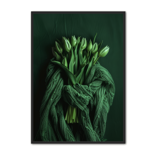 Blomster Plakat 149 - Grønne Tulipaner