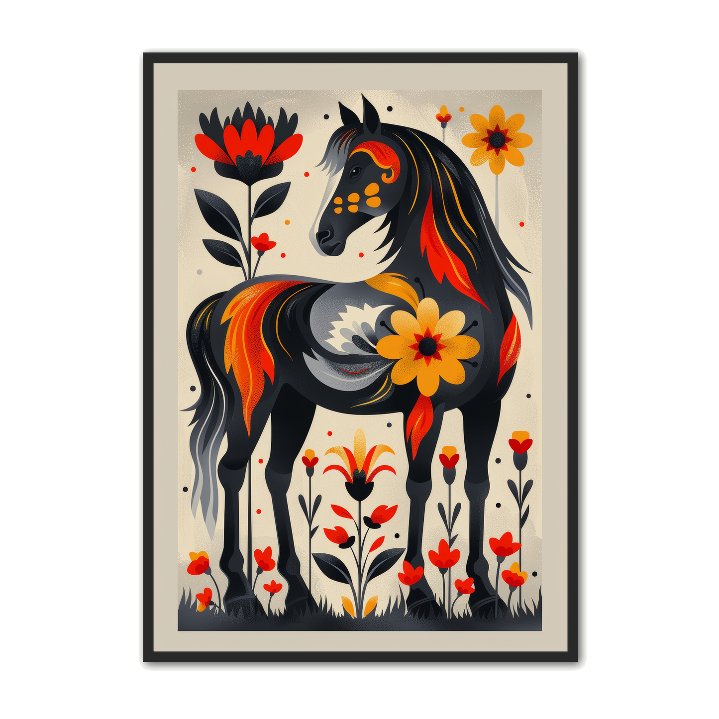 Colorful Horse Plakat - Rodekassen